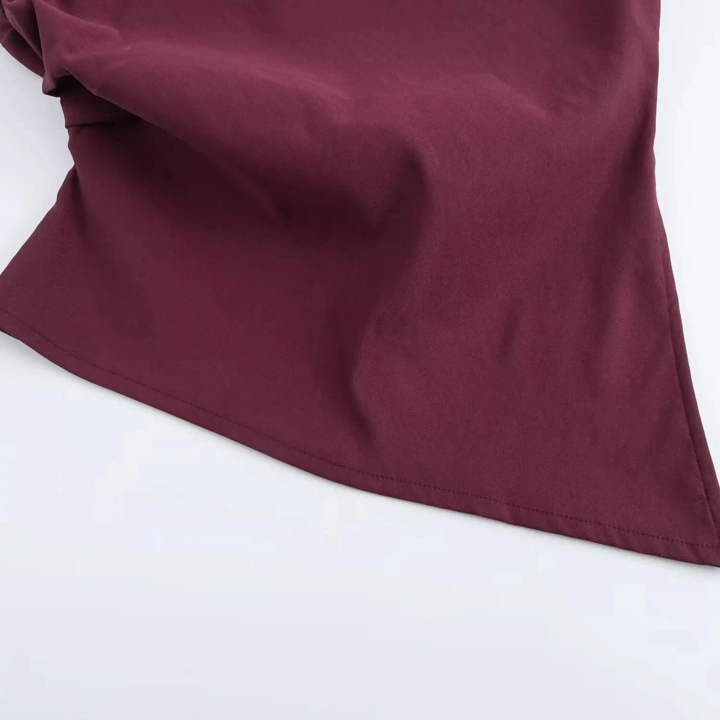 Retro Solid Color Asymmetrical Zipper Top for Women