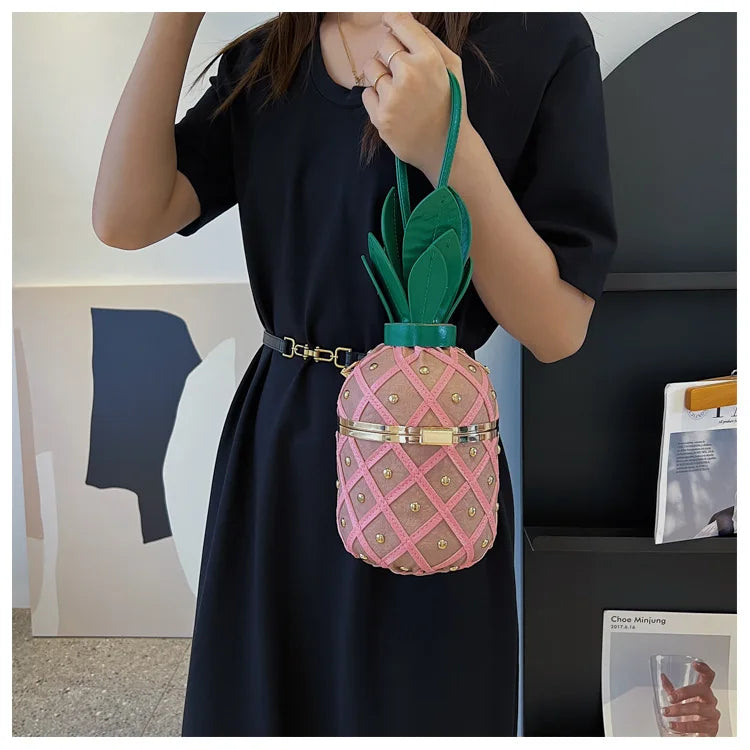 New Women's Shoulder Bag Pineapple Shape Fashionable Women's Shoulder Crossbody Bag Fashionable Casual Women's Bag High Quality