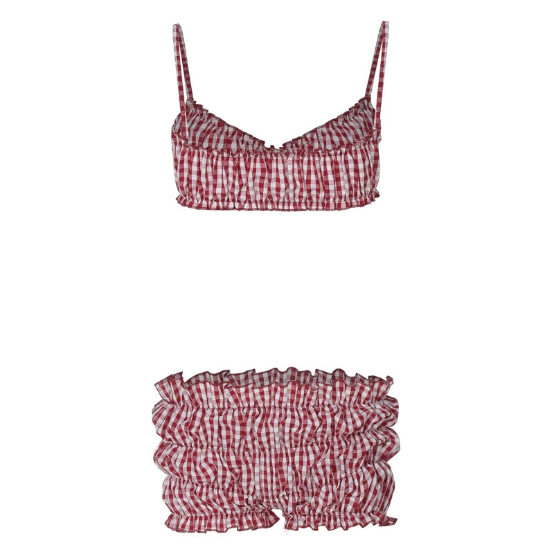 Striped Two-Piece Camisole Set Beachwear for Women