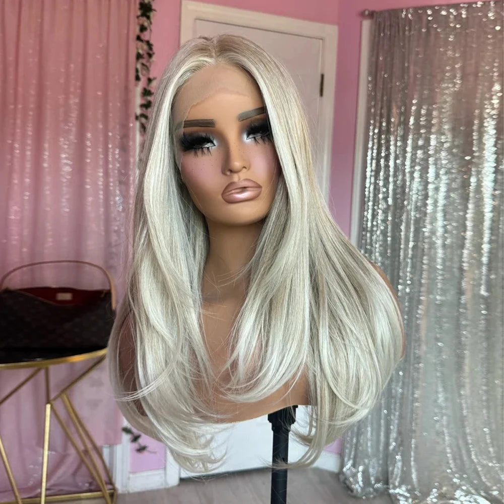 Ash Blonde Balayage Lace Front Wig