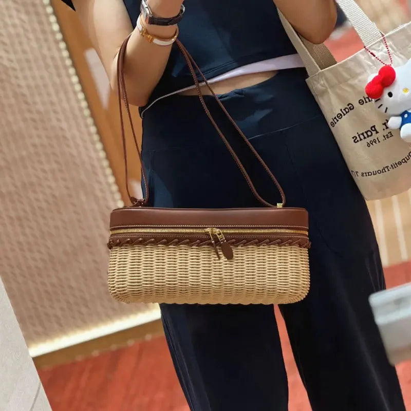 Handwoven Straw Tote Bag