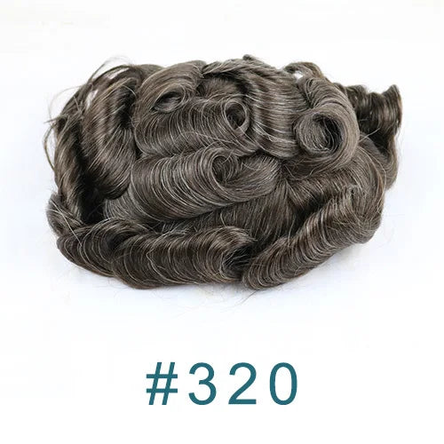 Natural Curly V Loop Hair Replacement Toupee for Women