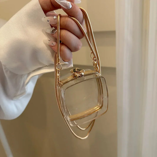 Clear Heart Shaped Crossbody Bag