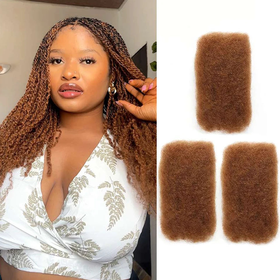 Premium Afro Kinky Bulk Human Hair Extensions for Women