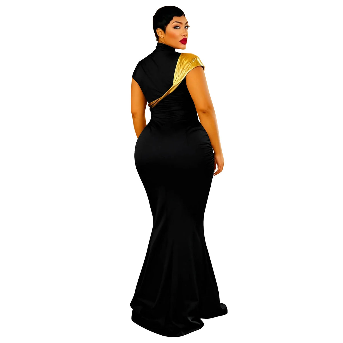 Elegant Dashiki Short Sleeve Traditional Maxi Dress for Women