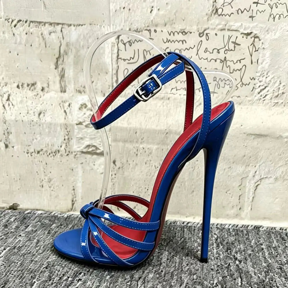 Ultra High Stiletto Heel Open Toe Strappy Sandals for Women