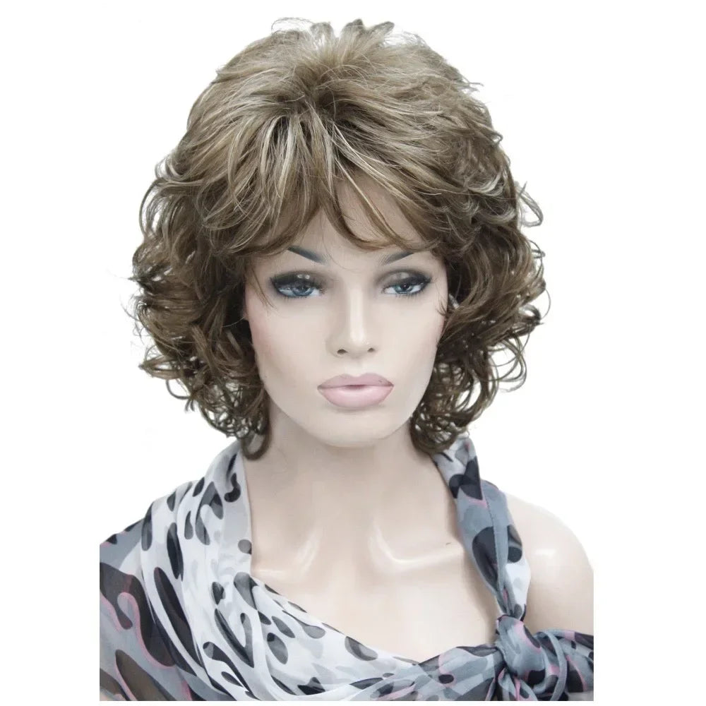 Short Curly Synthetic Wig With Comfortable Fit For Women