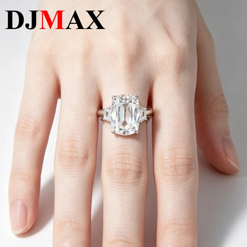 Old European Cut Moissanite Sterling Silver Ring for Women
