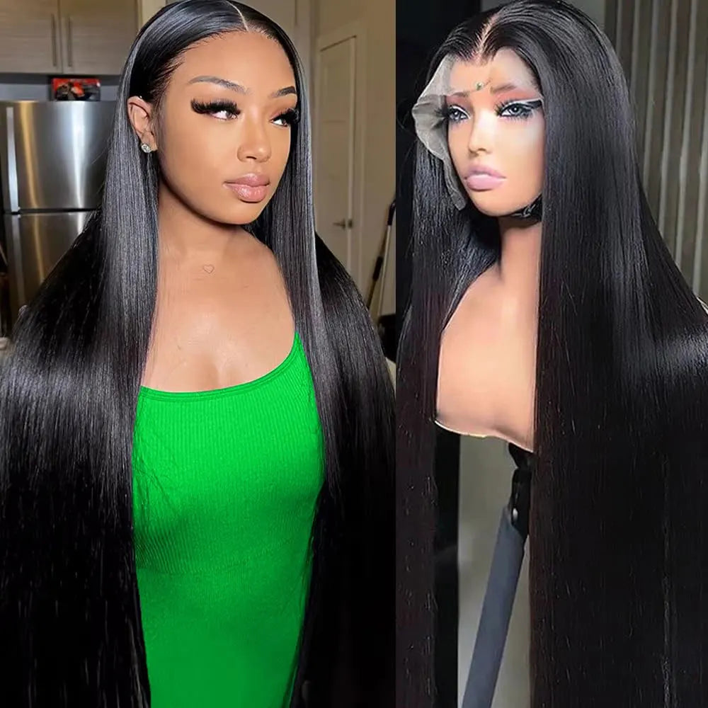 Long Straight HD Lace Front Human Hair Wig for Women