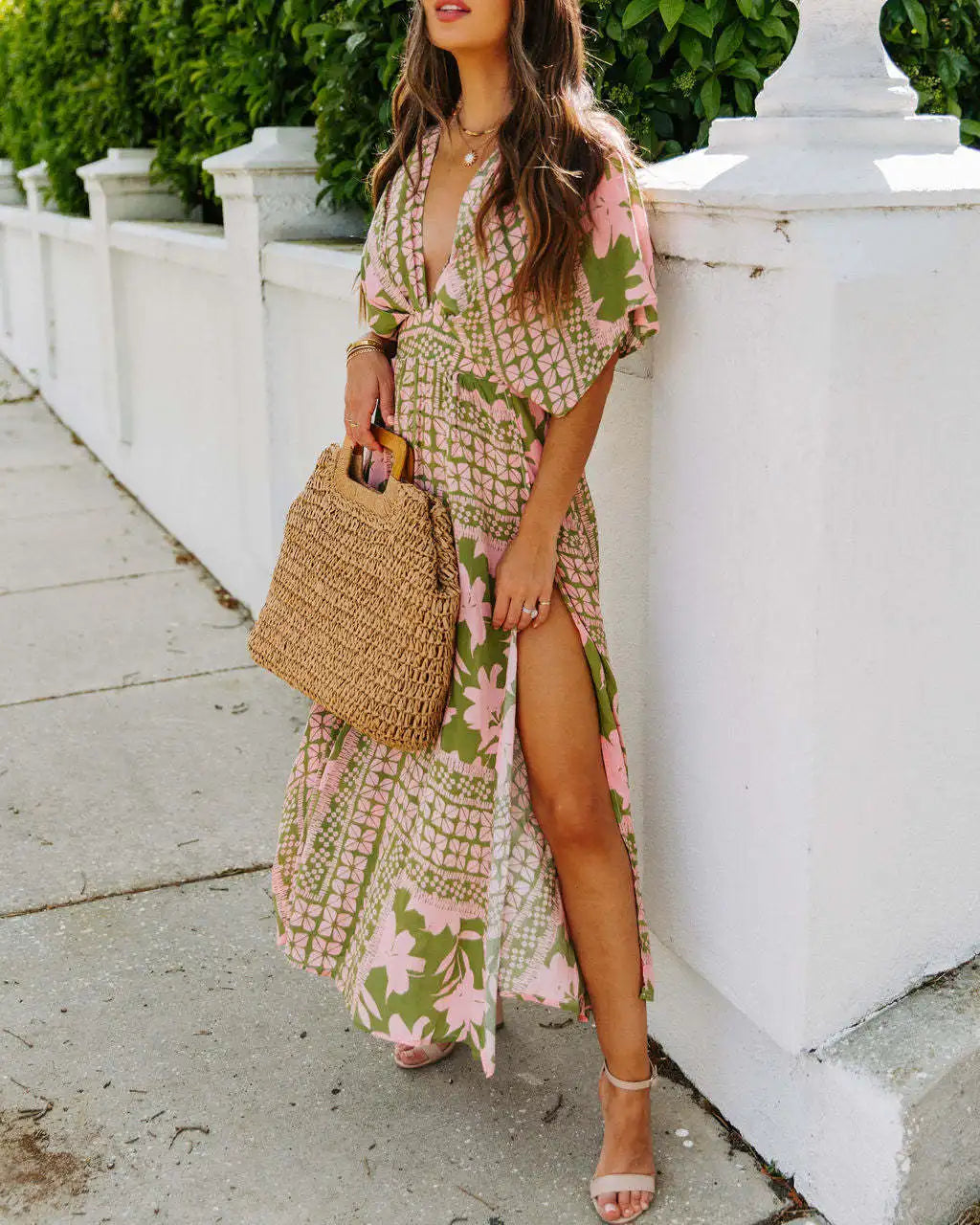 Casual Printed Vacation Style Maxi Dress for Women