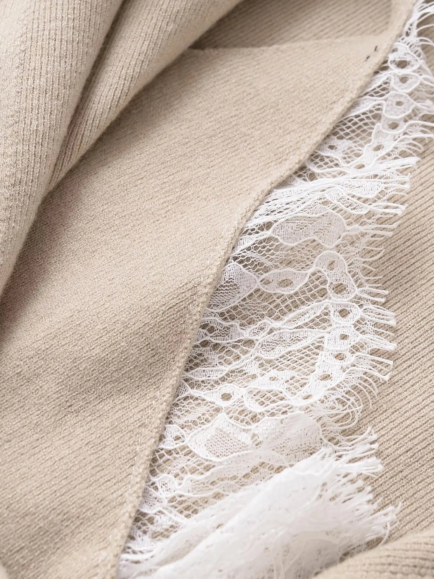 Slim Lace Knit Cardigan With V Neck Lightweight for Women