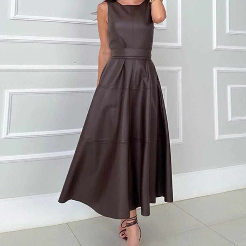 Pleated Open Back Party Dress