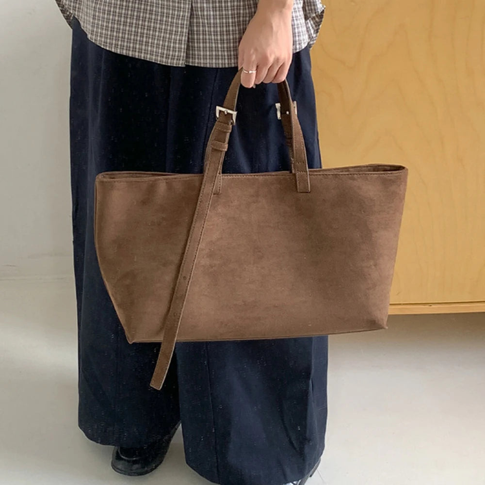 Large Capacity PU Leather Casual Soft Tote Bag for Women