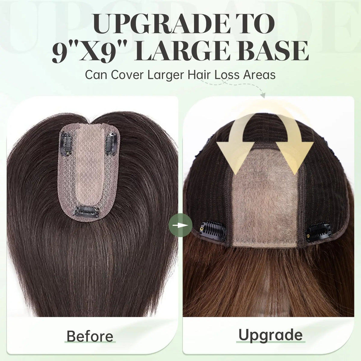 Clip In Light Blonde Dark Root Straight Hair Topper For Women