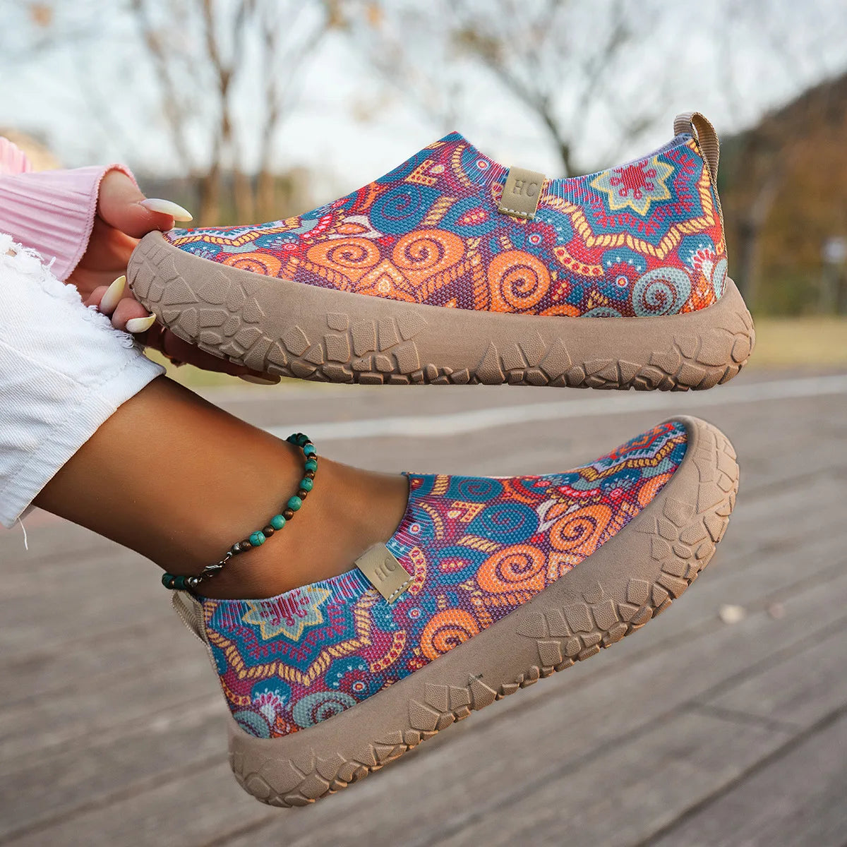 Breathable Woven Slip On Casual Walking Loafers for Women