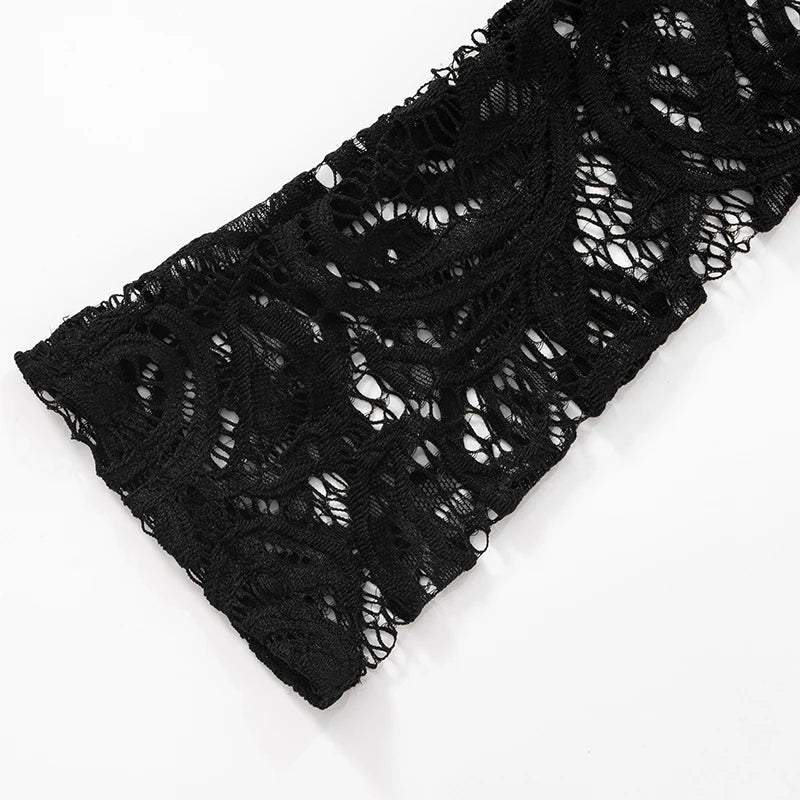 Backless Lace Patchwork Jumpsuit