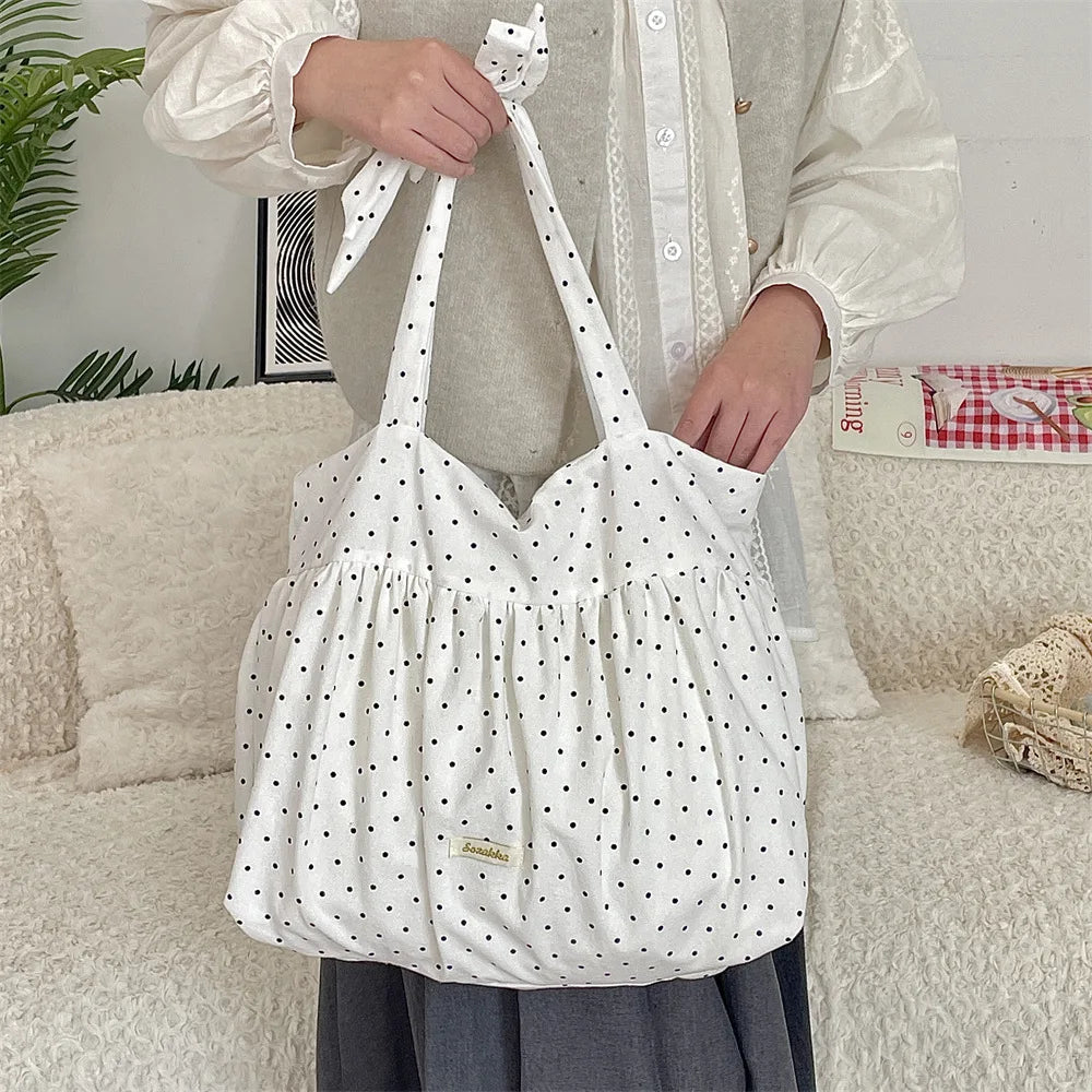 Casual Large Capacity Belted Canvas Tote Bag for Women