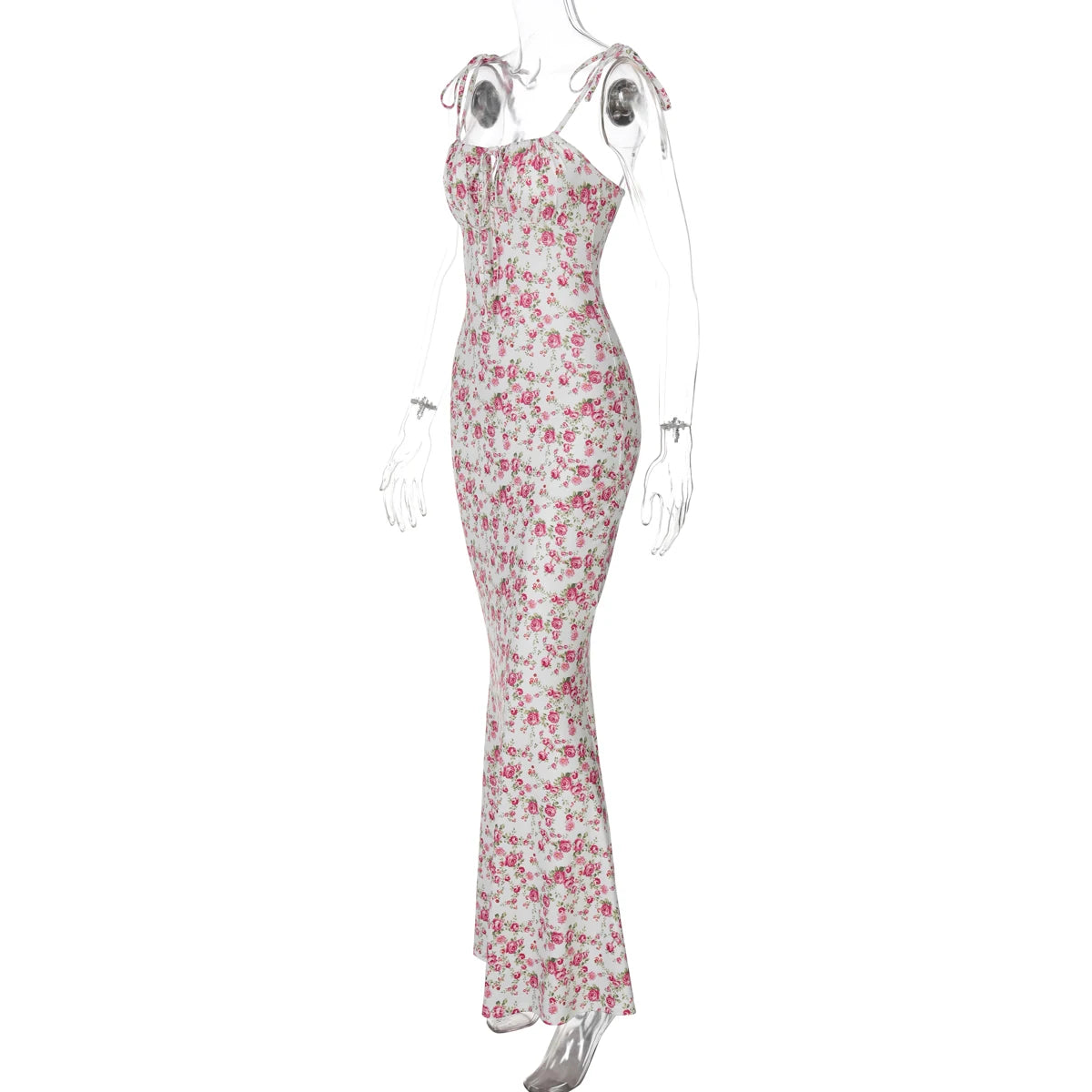 Floral Knit Slip Maxi Dress