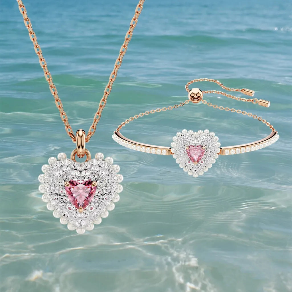 Gold Plated Sparkling Zirconia Crystal Pendant for Women