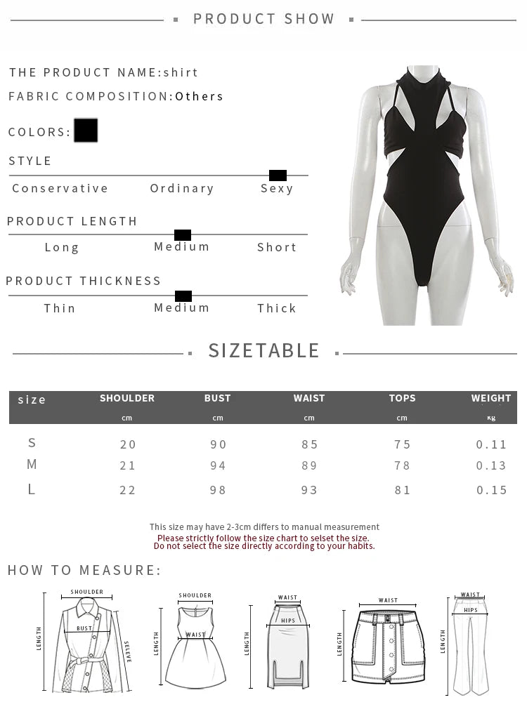High Stretch Hollow Out Backless Bodysuit for Women