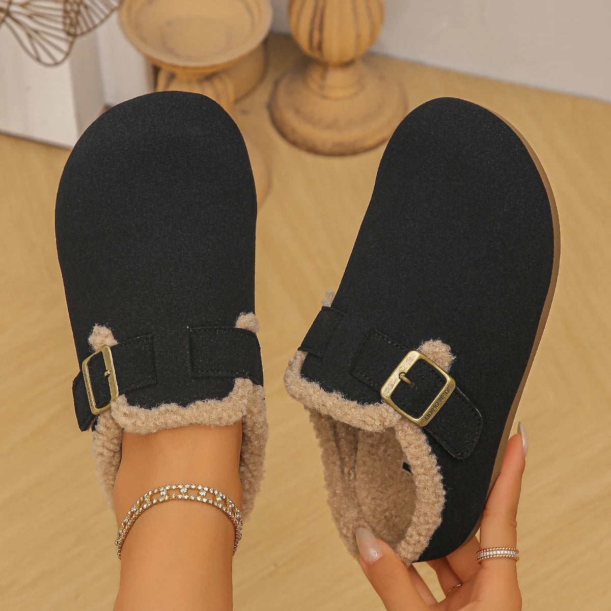 Indoor Thick Sole Cotton Platform Slippers for Women