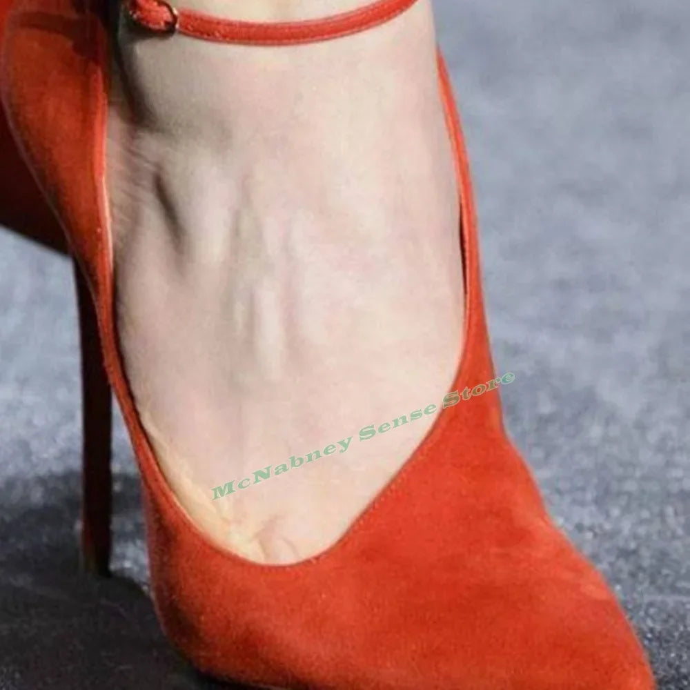 Cut Out Pointed Toe Pumps With Buckle Strap For Women
