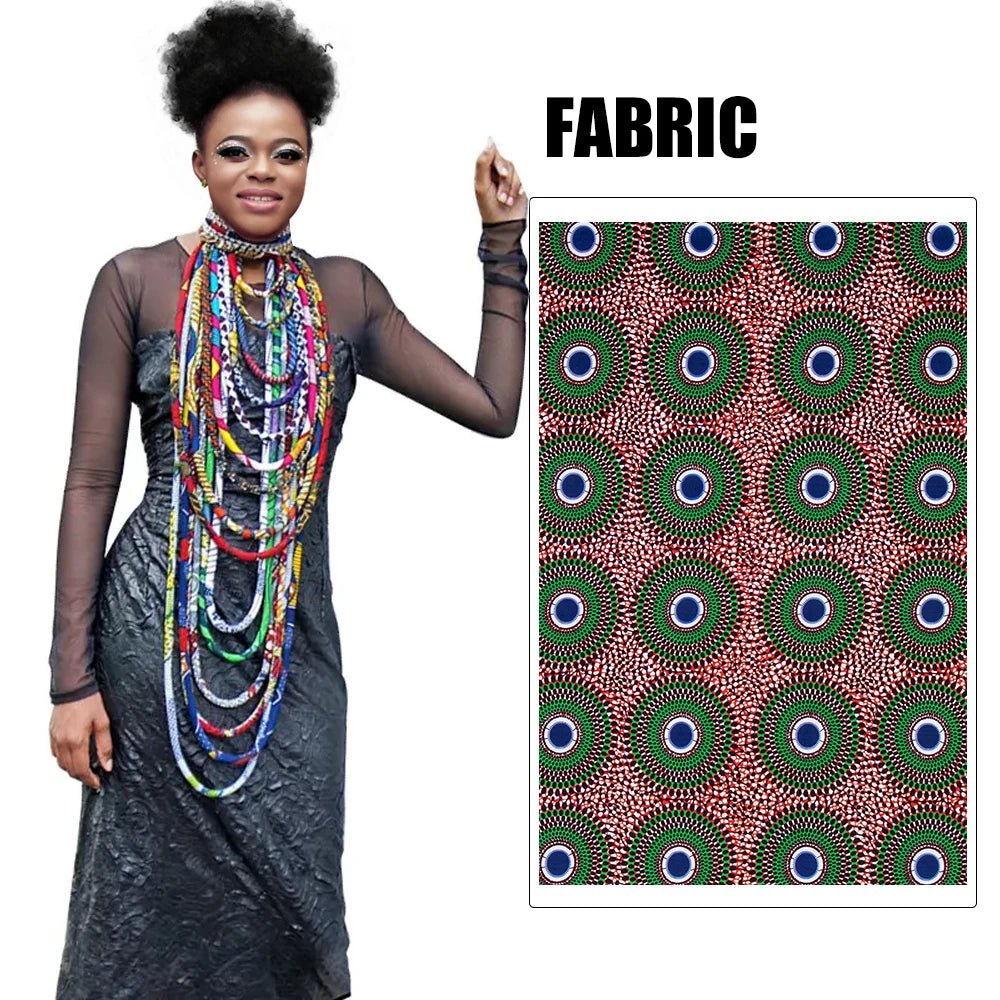 Colorful Ankara Wax Print Statement Necklace for Women