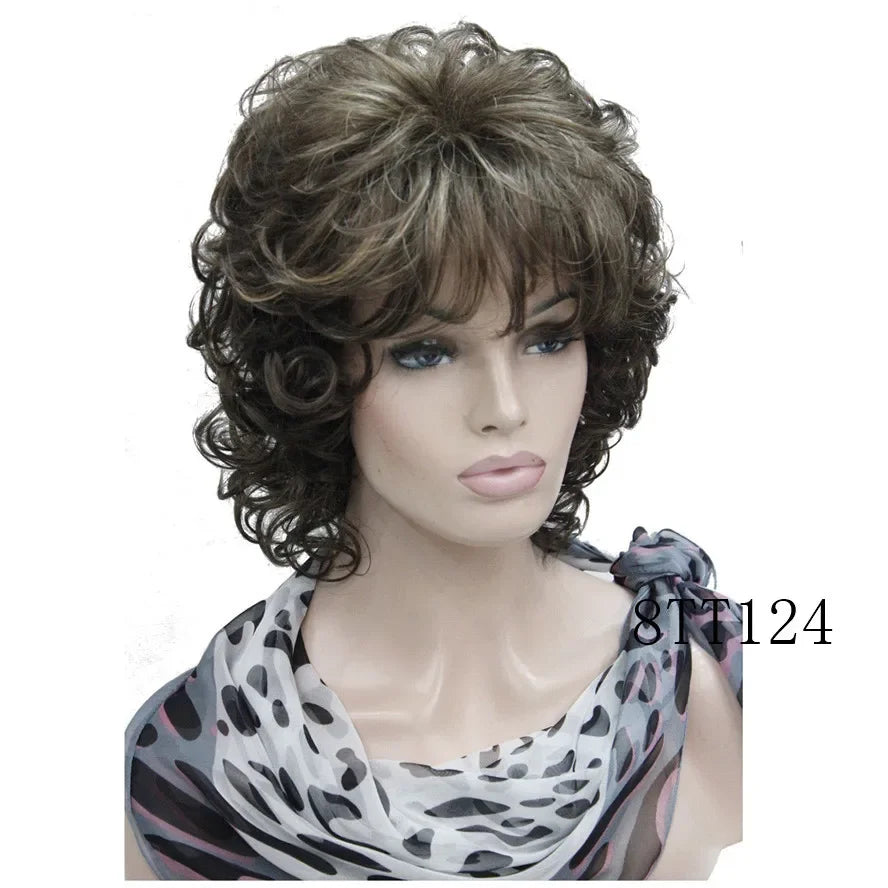 Short Curly Synthetic Wig With Comfortable Fit For Women