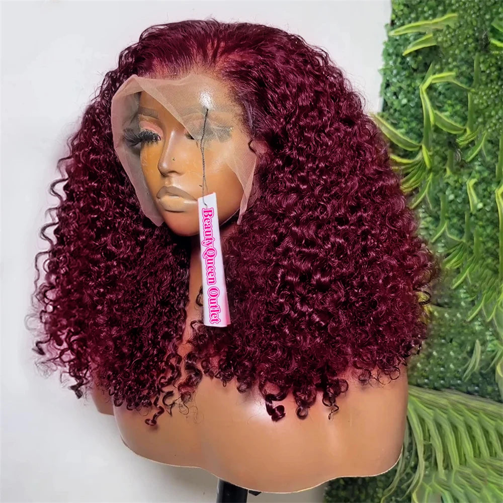 Deep Wave Lace Front Brazilian Human Hair Bob Wigs For Women