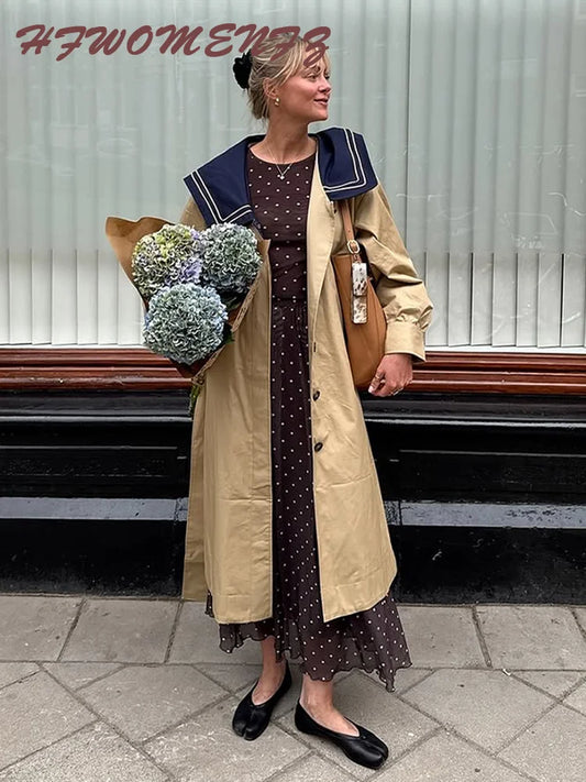 Autumn Patchwork Windbreaker Coat
