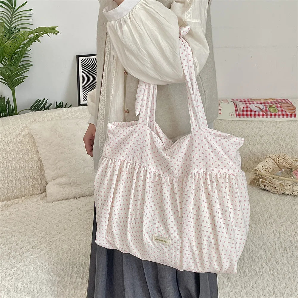 Casual Large Capacity Belted Canvas Tote Bag for Women