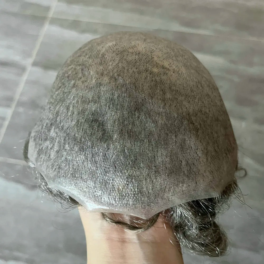 Natural Curly V Loop Hair Replacement Toupee for Women