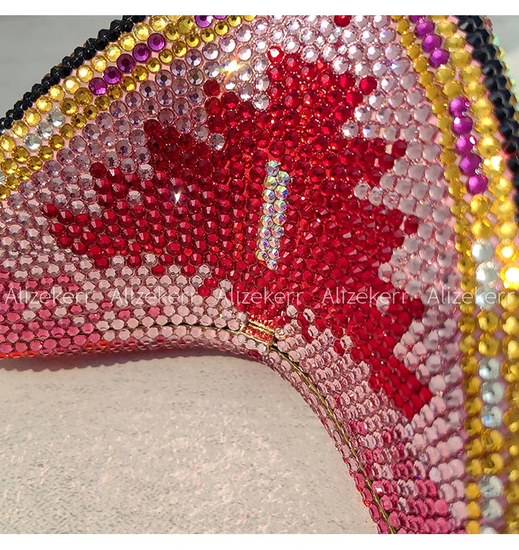 Alizekerr Butterfly Diamond Evening Bags Women 2025 Luxury Designer Gorgeous Rhinestone Clutch Purses And Handbags Wedding Party
