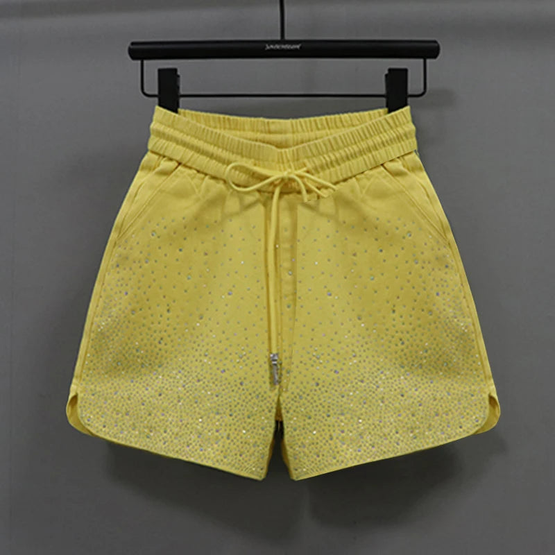 Lightweight High Waist Wide Leg Casual Shorts for Women