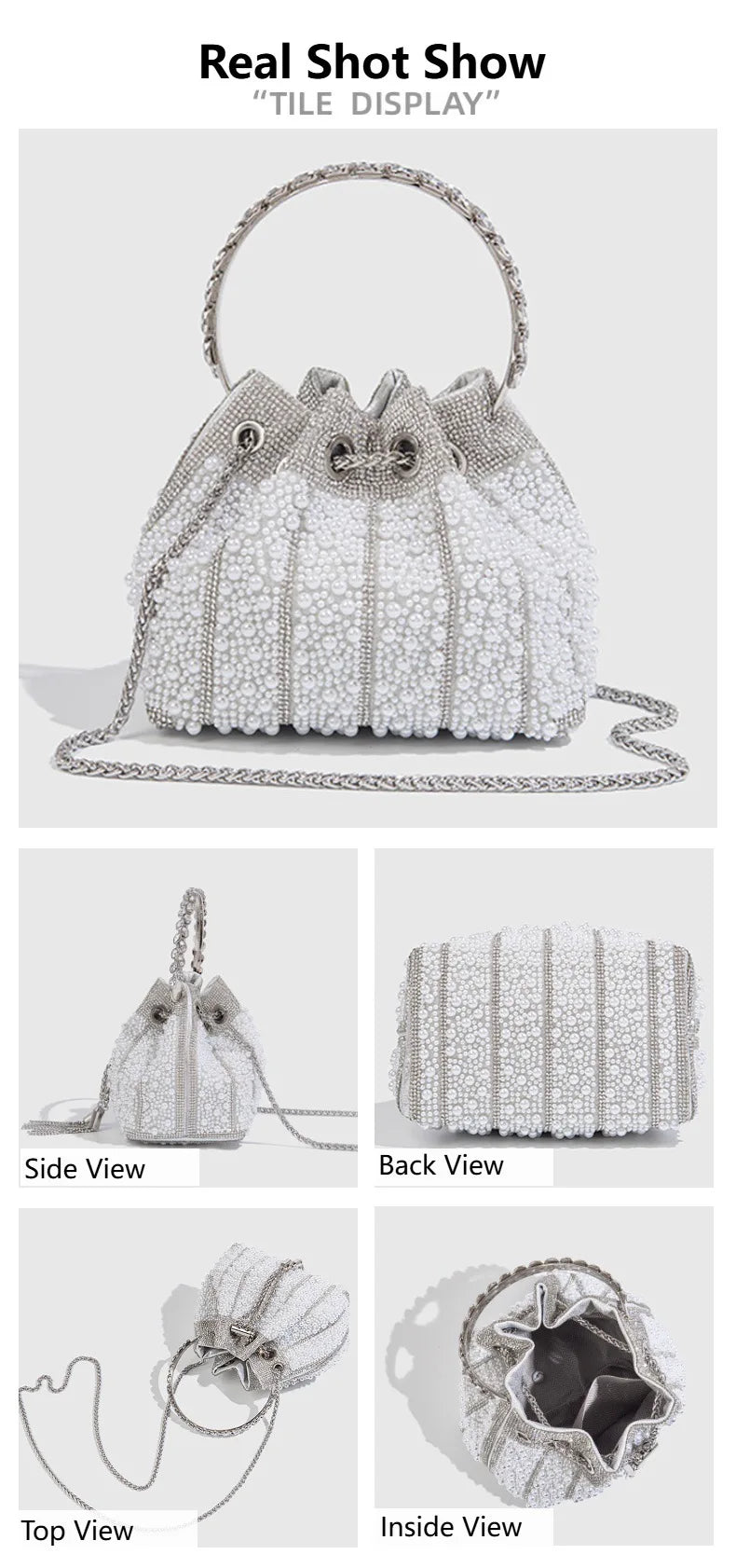 Pearl And Rhinestone Evening Clutch