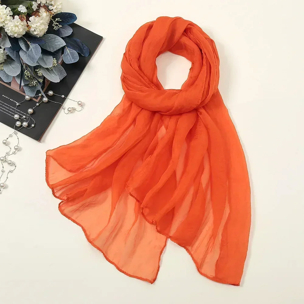 Oversized Chiffon Sun Protection Beach Wrap Scarf for Women