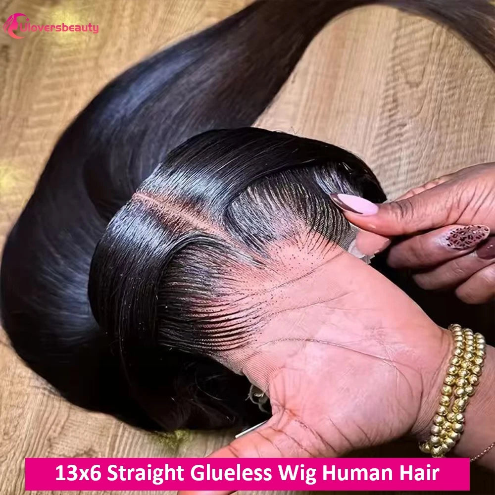 Glueless Straight Human Hair Lace Front Wig for Women