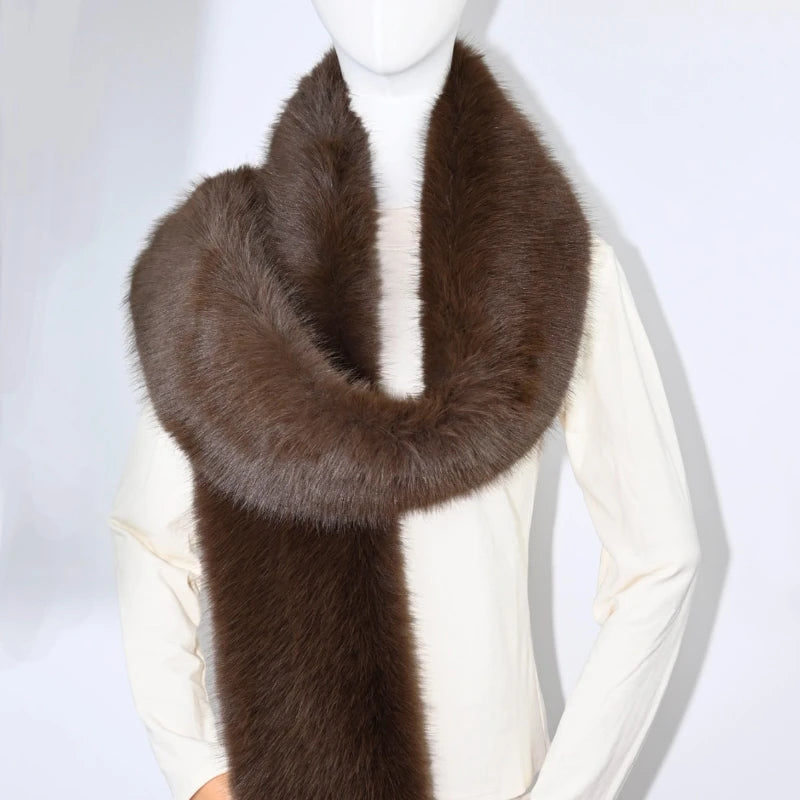 Fluffy Faux Fur Winter Wrap Scarf