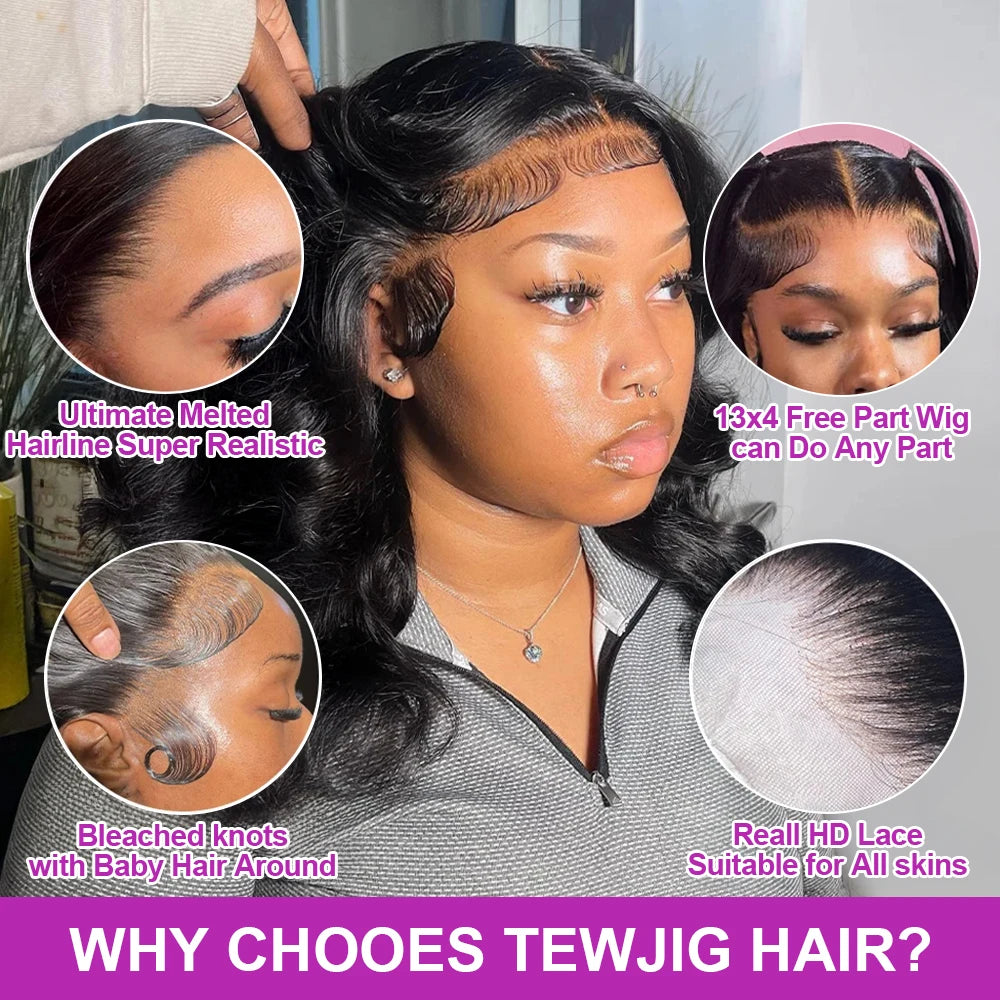 High-Density Body Wave Bob Wig (10–16 Inch Options)