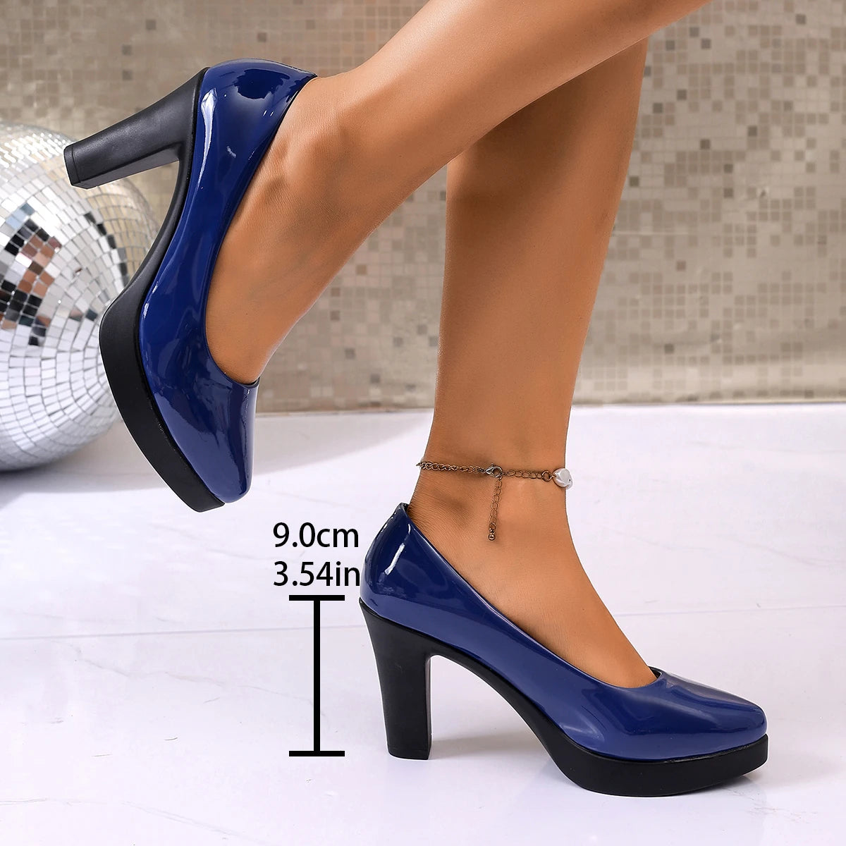 Elegant White Slip On High Heel Wedding Pumps for Women