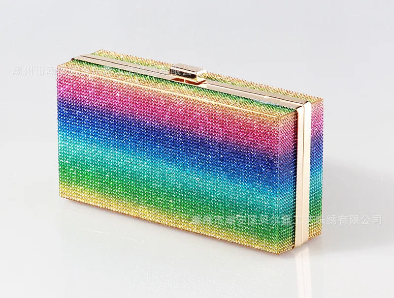 Rhinestone Diamond Evening Crossbody Clutch Bag for Women