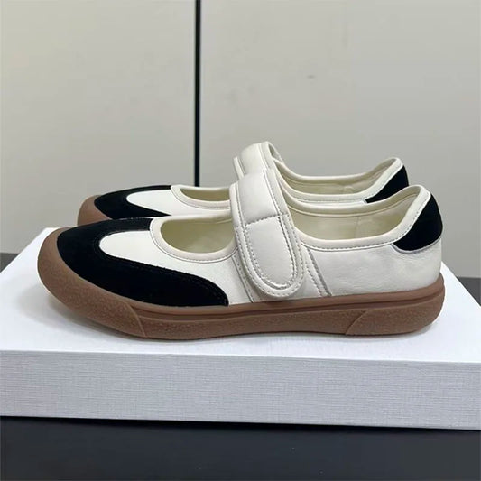 Retro Suede Patchwork Flats