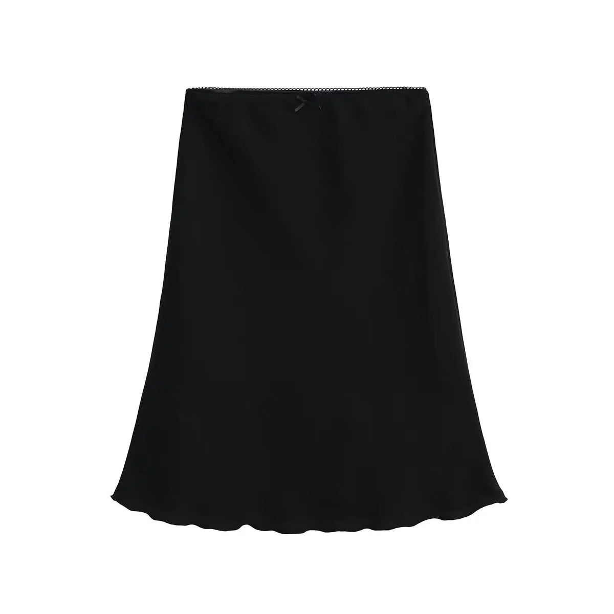 Printed High Waist A-Line Mid-Calf Skirt