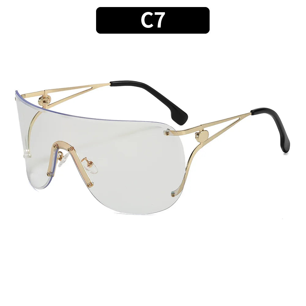 Oversized Shield Fashion Sunglasses