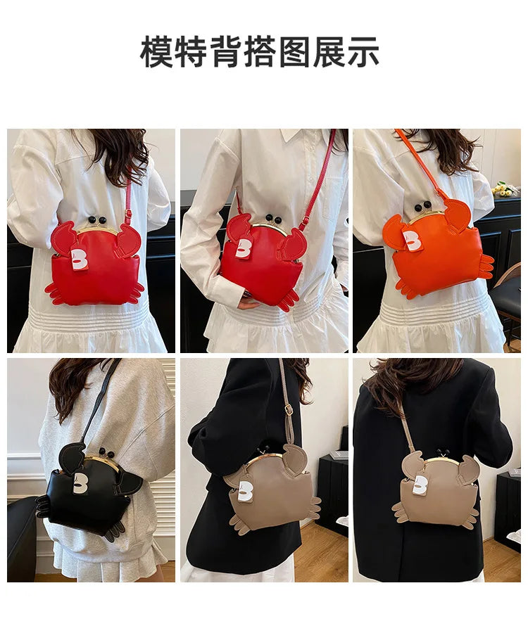 Crab Crossbody Handbag With Coin Purse