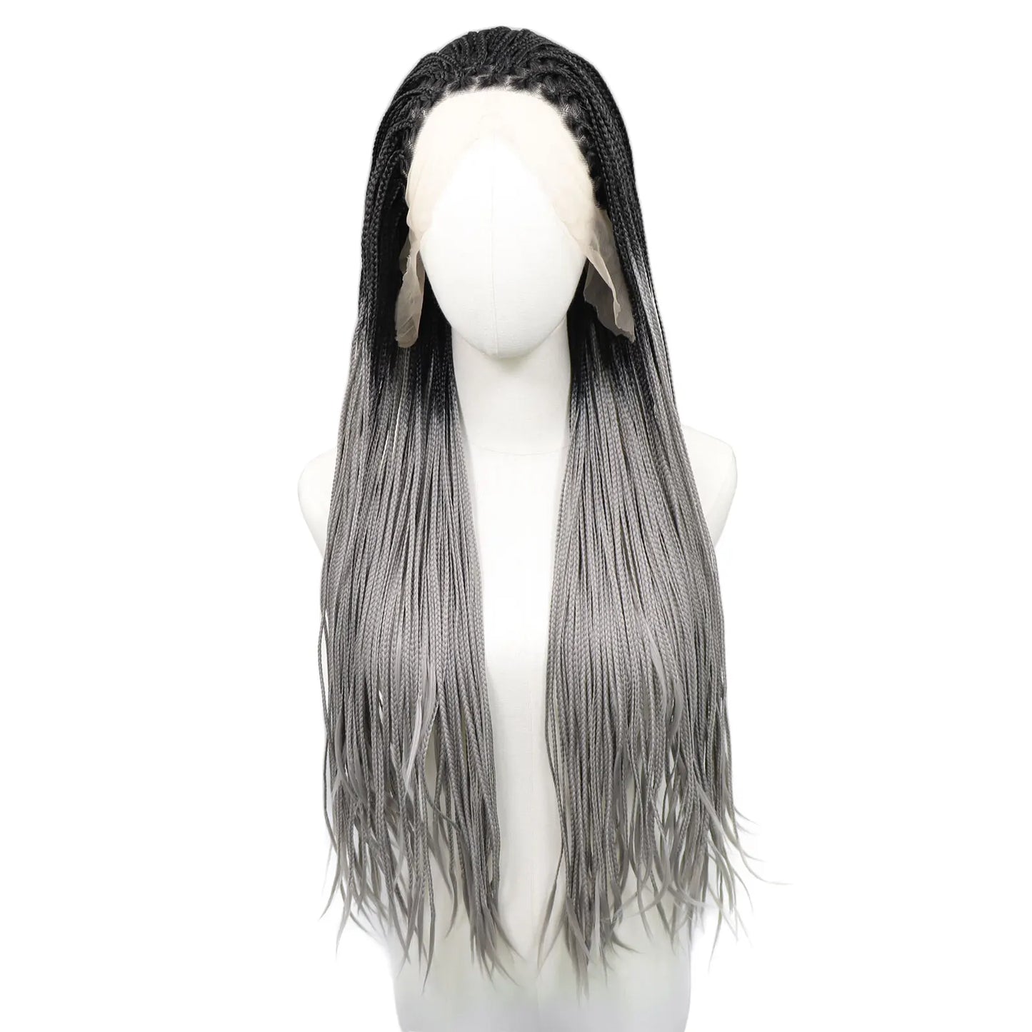 613 Blonde Box Braided Wigs Braids For Black Women 26Inch Long African Cornrow Crochet Braids Synthetic Hair 13x3 Lace Front Wig