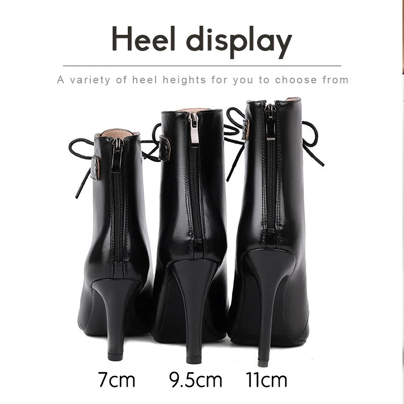 Leather Latin Dance Ankle Booties With Heels for Women