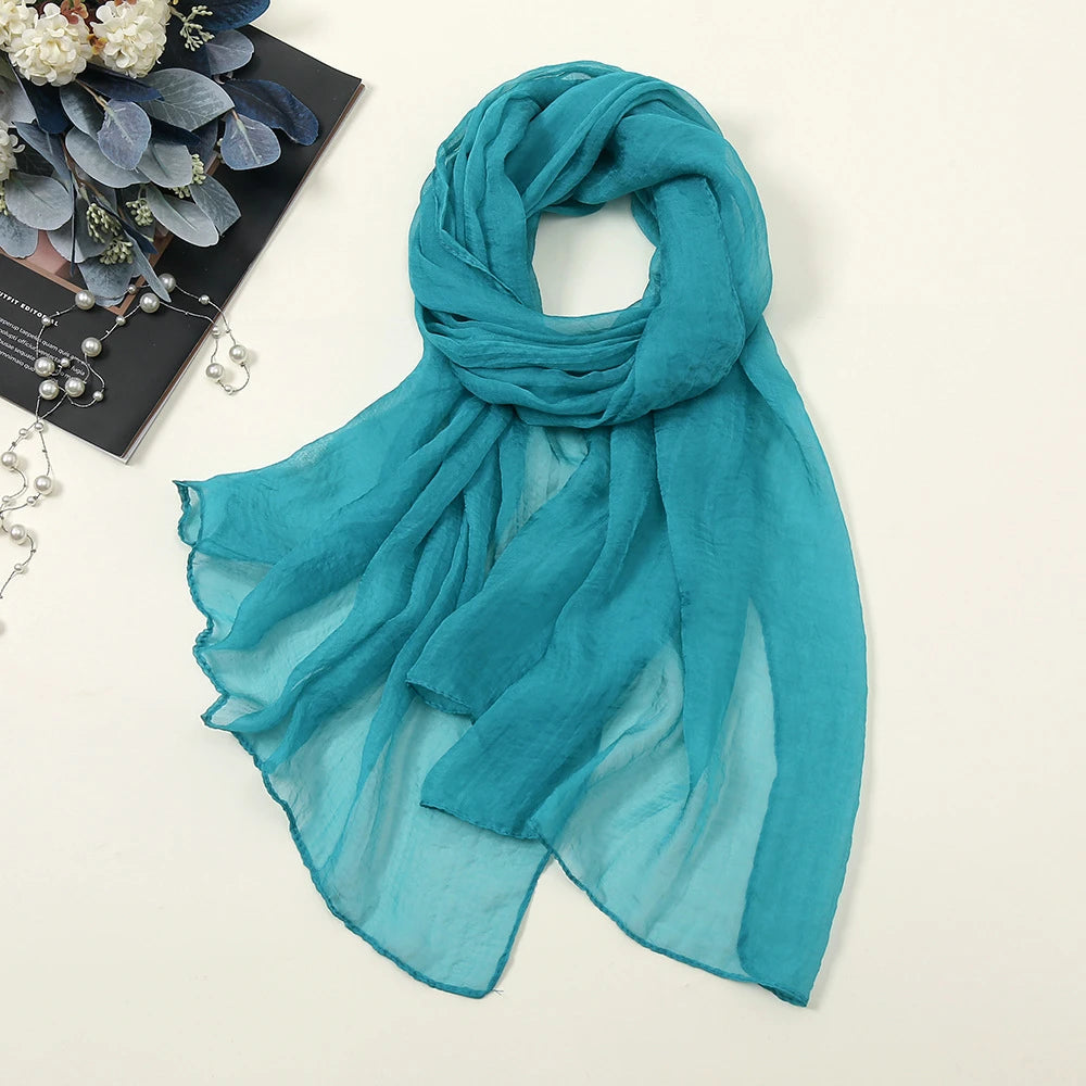 Oversized Chiffon Sun Protection Beach Wrap Scarf for Women