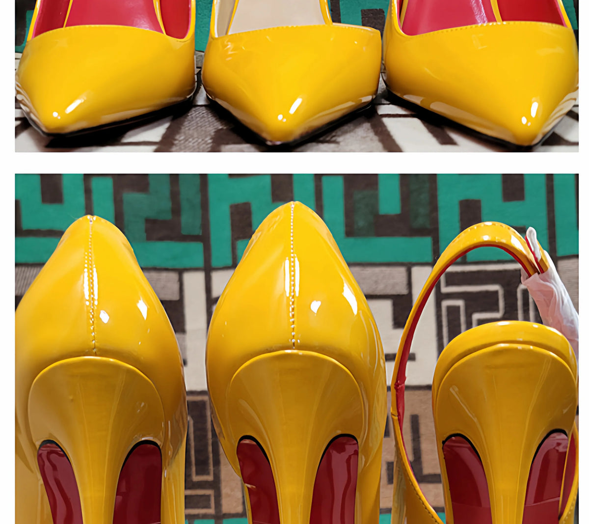 Pointed Toe Patent Leather Stiletto Heels for Women