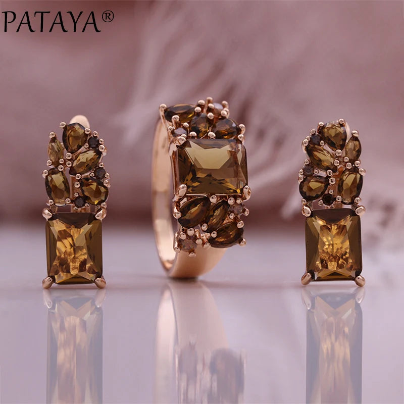 Rose Gold Cubic Zirconia Jewelry Set